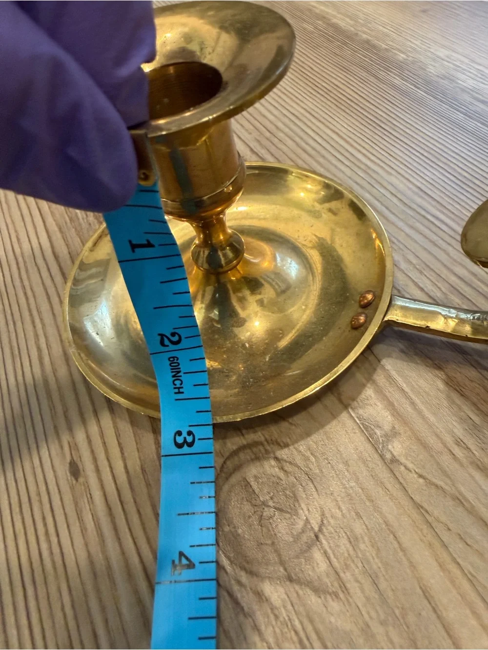 Pier 1 Imports Brass Chamberstick Candle Holder